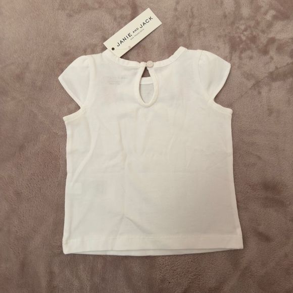 Janie and Jack embroidered white top 3-6 M - Picture 2 of 2
